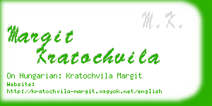 margit kratochvila business card